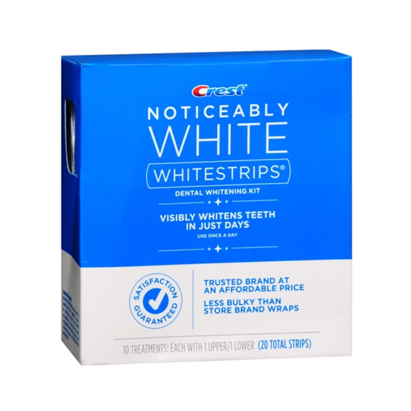 

Уход за полостью рта Crest, Отбеливающие полоски для зубов Crest Noticeably White Whitestrips Dental Whitening Kit 20 шт