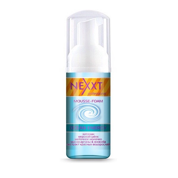 

Стайлинг волос NEXXT Professional, Суфле NEXXT Professional Mousse-Foam Ocean Energy для глубокого увлажнения и питания волос 150 мл