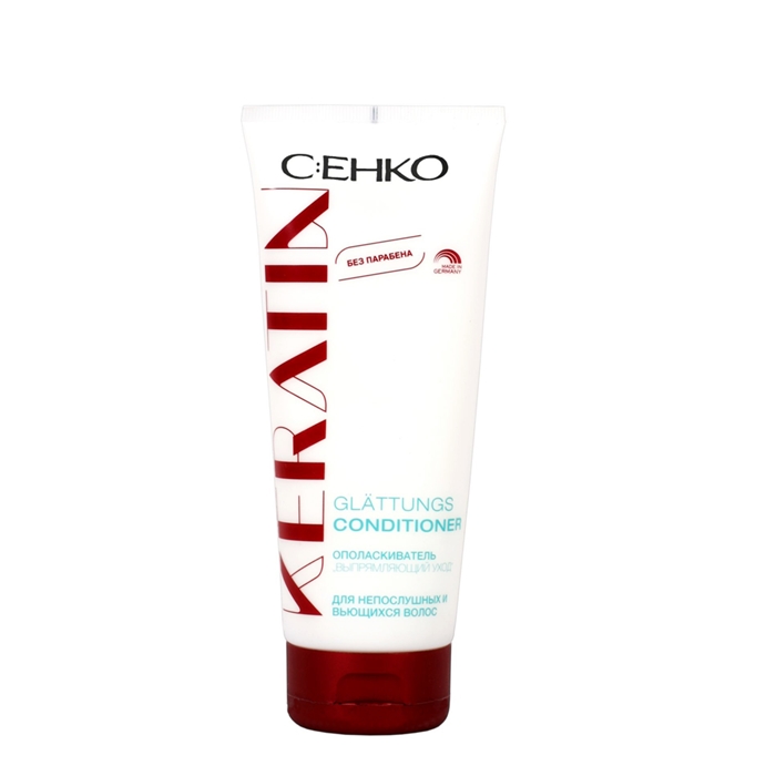 

Кондиционеры для волос C:EHKO, Ополаскиватель C:EHKO Keratin выпрямляющий уход c кератином для непослушных волос 200 мл