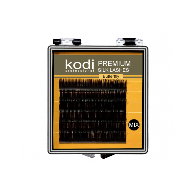 

Наращивание бровей и ресниц Kodi, Ресницы Kodi Mini Pack изгиб C 0.15 6 рядов: 8-2, 9-2, 10-2 упаковка Butterfly