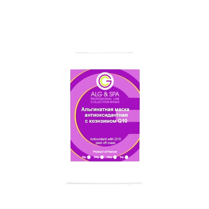 

Маски для лица Alg & Spa, Антиоксидантная альгинатная маска для лица Alg Spa с коэнзимом Q10 500 г