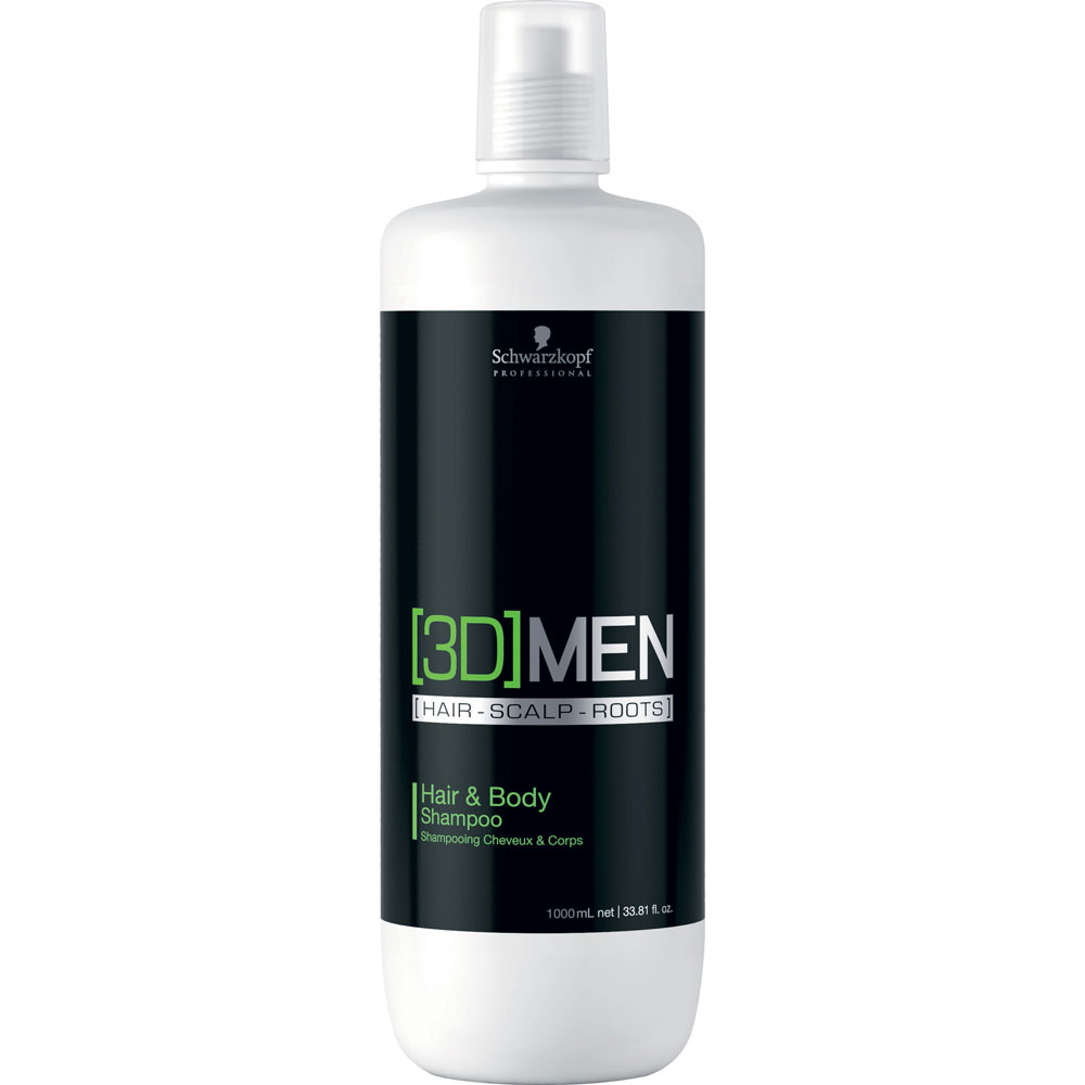 

Шампуни Schwarzkopf, Шампунь мужской Schwarzkopf 3D Men Hair Body Shampoo для волос и тела 1000 мл