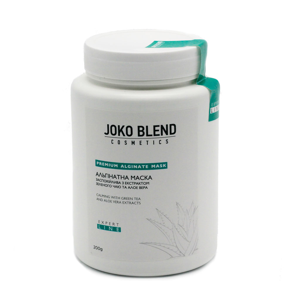 

Маски для лица Joko Blend, Альгинатная маска Joko Blend успокаивающая с экстрактом зеленого чая и алоэ вера 200 г