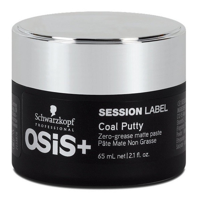 

Стайлинг волос Schwarzkopf, Нежирная матирующая глина для волос Schwarzkopf Osis+ Session Label Coal Putty 65 мл