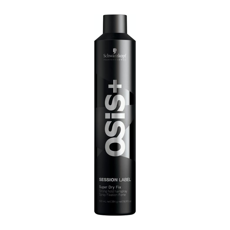 

Стайлинг волос Schwarzkopf, Суперсухой лак для укладки волос Schwarzkopf Osis+ Session Label Super Dry Fix сильной фиксации 500 мл