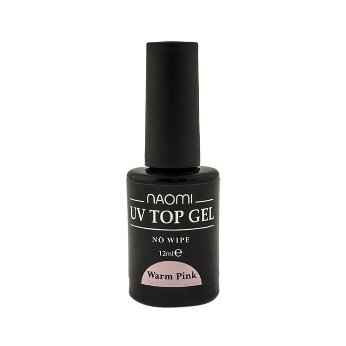 

Топовое покрытие для гель-лака Naomi, Топовое покрытие Naomi UV Top Gel No Wipe Warm Pink 12 мл