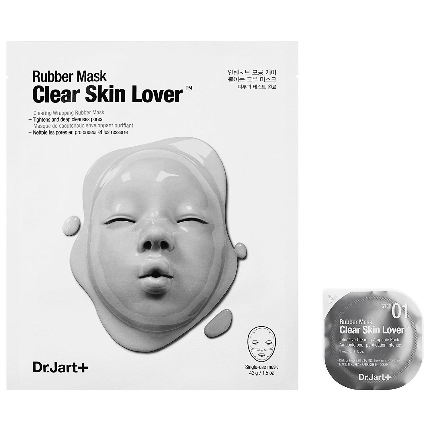 

Маски для лица Dr. Jart+, Альгинатная маска для лица Dr. Jart+ Rubber Mask Clear Lover моделирующая