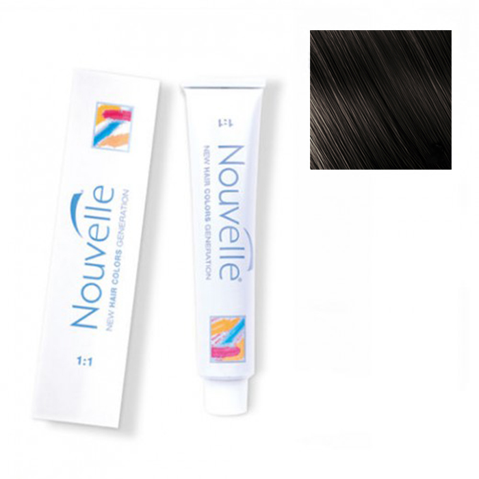 

Краска для волос Nouvelle Nouvelle, Крем-краска для волос Nouvelle Hair Color 2 очень темно-коричневый 100 мл