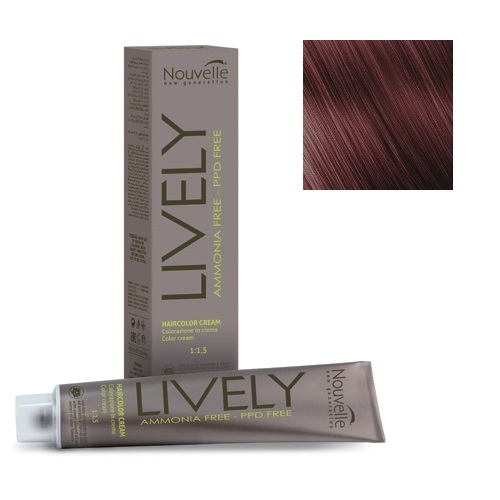 

Краска для волос Nouvelle Nouvelle, Крем-краска для волос Nouvelle Lively Hair Color 5.43 золотисто-медный светлый каштан 100 мл