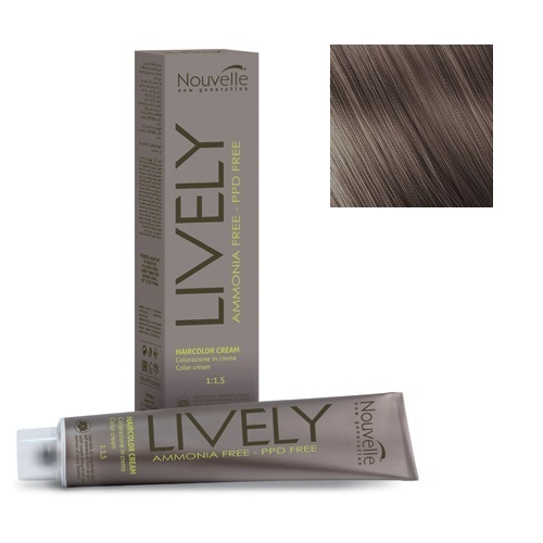 

Краска для волос Nouvelle Nouvelle, Крем-краска для волос Nouvelle Lively Hair Color 6.1 пепельный темный блонд 100 мл