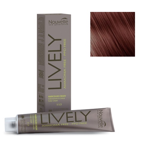 

Краска для волос Nouvelle Nouvelle, Крем-краска для волос Nouvelle Lively Hair Color 6.53 золотистый темный блонд махогон 100 мл