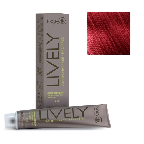 

Краска для волос Nouvelle Nouvelle, Крем-краска для волос Nouvelle Lively Hair Color 7.66 красный блонд 100 мл