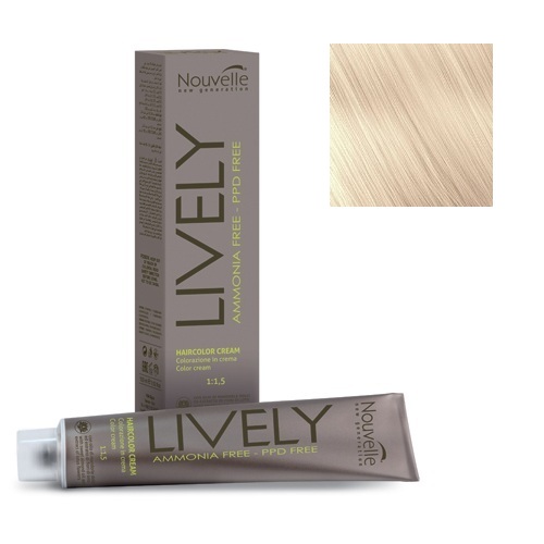 

Краска для волос Nouvelle Nouvelle, Крем-краска для волос Nouvelle Lively Hair Color 900 ультрасветлый блонд 100 мл