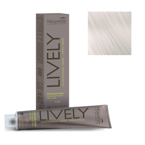 

Краска для волос Nouvelle Nouvelle, Крем-краска для волос Nouvelle Lively Hair Color 901 пепельный ультрасветлый блонд 100 мл