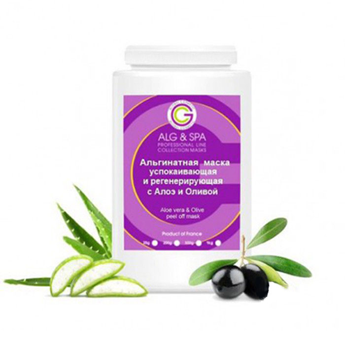 

Маски для лица Alg & Spa, Альгинатная маска Alg Spa с алоэ-вера и оливой 25 г