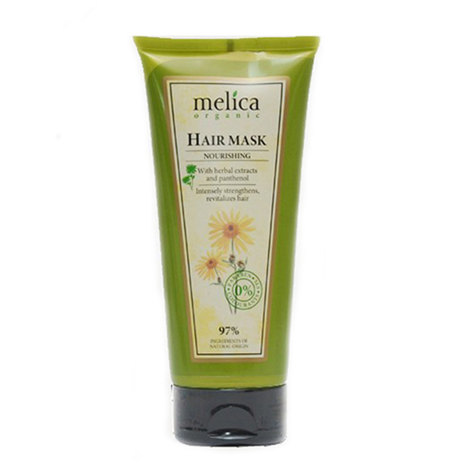 

Маски для волос Melica Organic, Маска для волос Melica Organic с растительными экстрактами и пантенолом 200 мл