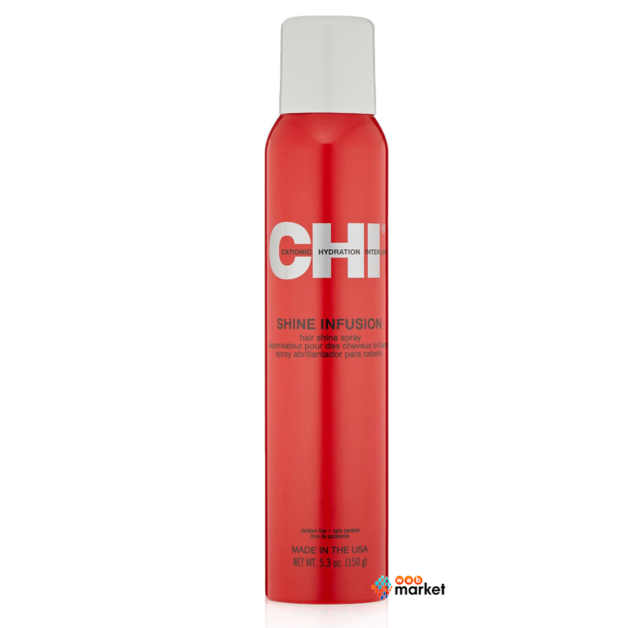 

Стайлинг волос CHI, Термоактивный полирующий блеск-спрей для волос CHI Shine Infusion Thermal Polishing Spray 150 г