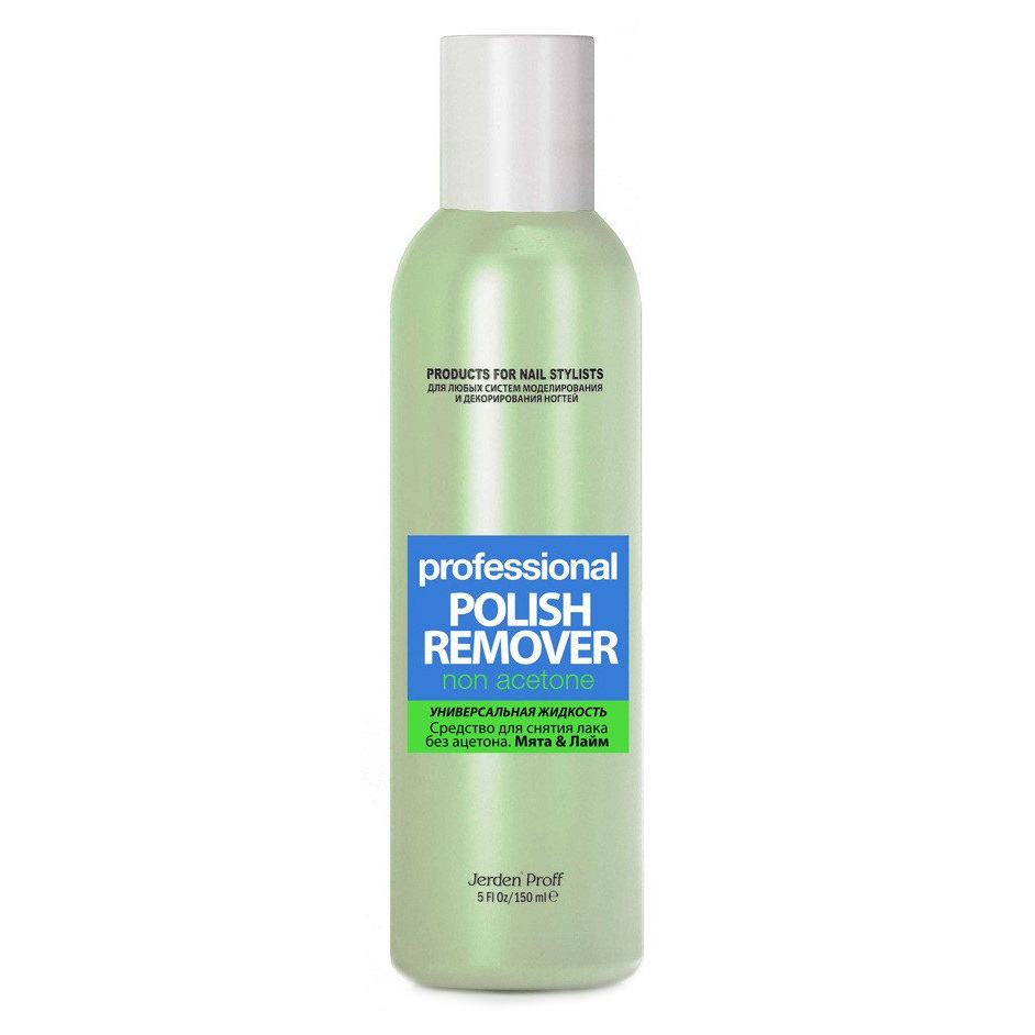 

Снятие лака Jerden Proff, Средство для снятия лака Jerden Proff Polish Remover Лайм и мята 150 мл