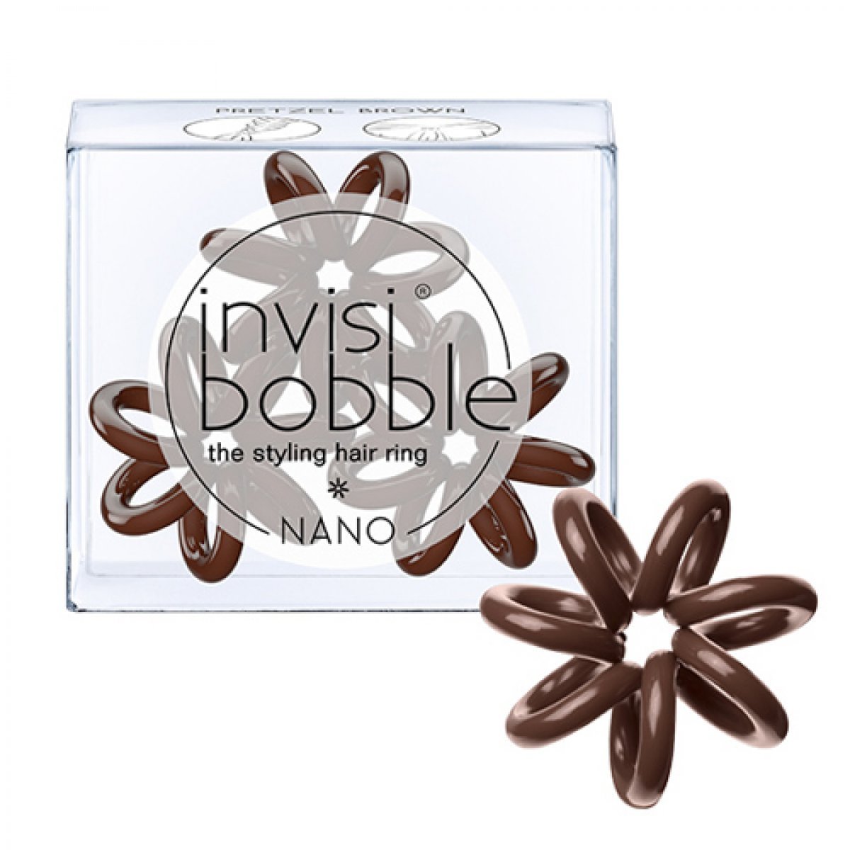 

Парикмахерские инструменты Invisibobble, Резинка-браслет для волос Invisibobble Nano Pretzel Brown